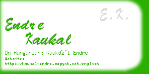 endre kaukal business card